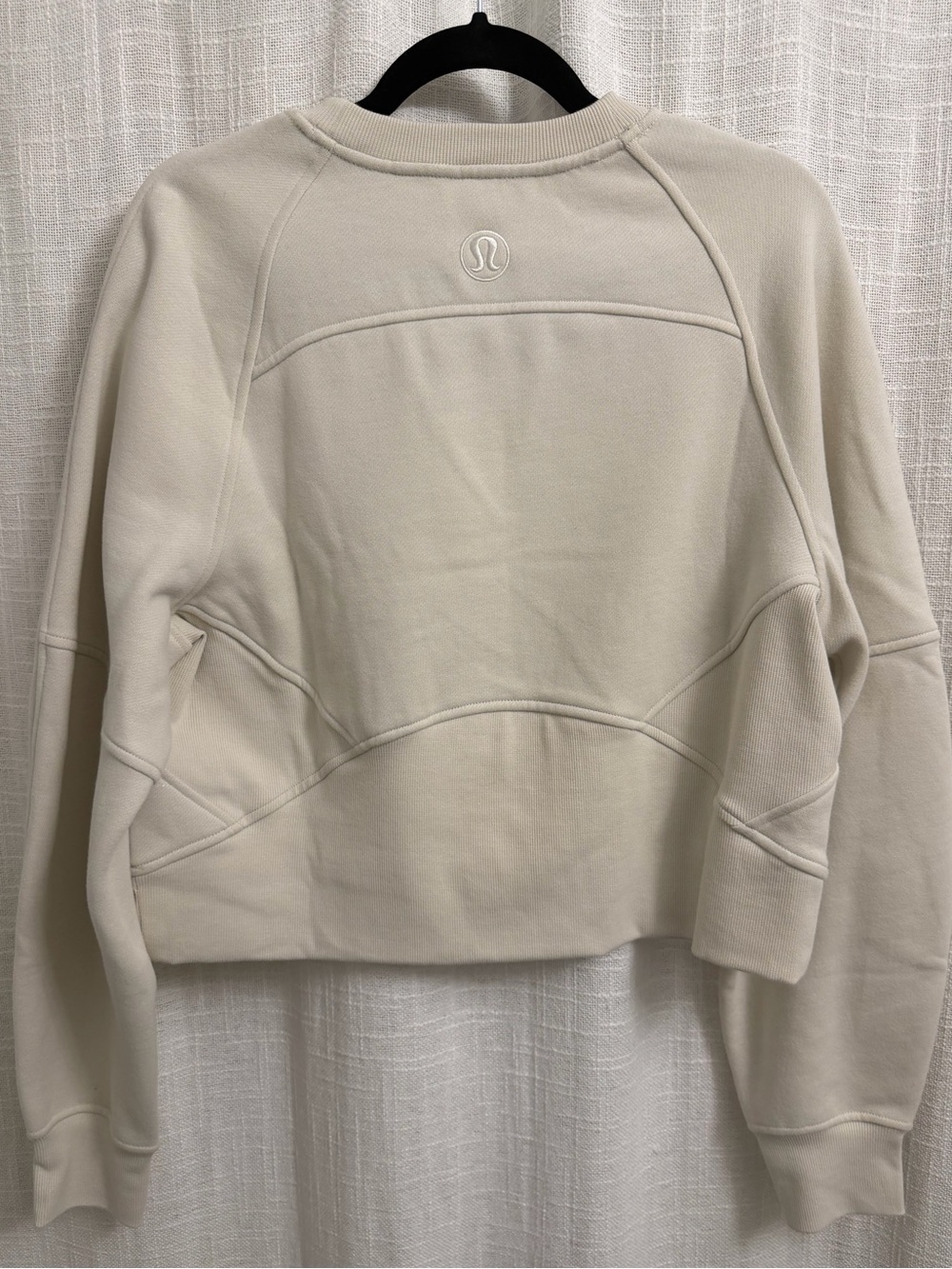 lululemon athletica Cream Embossed Logo Crew Sweatshirt - Picture 2 of 3